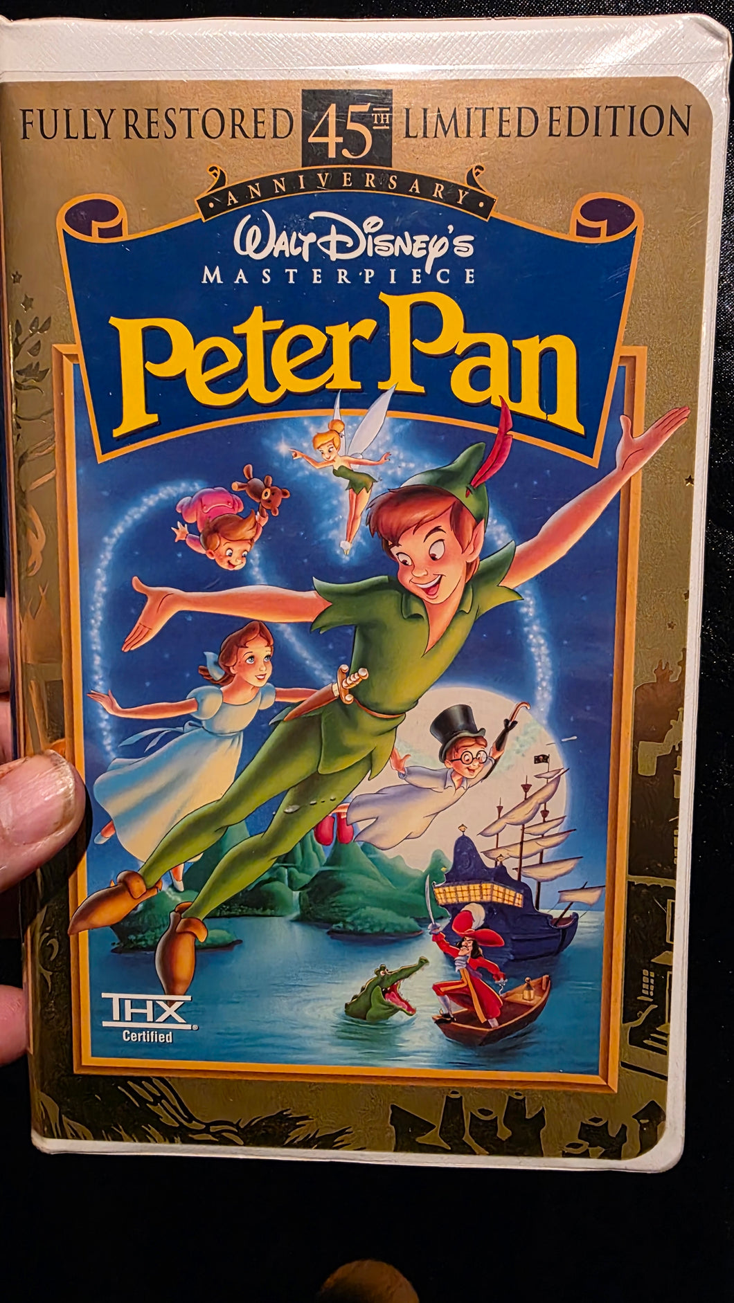 Vintage Walt Disney's Peter Pan VHS - 45th Anniversary Limited Edition Masterpiece Collection, THX Certified, 1998