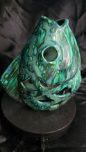 Load image into Gallery viewer, Vintage Glazed Ceramic Fish Lantern | Ocean-Inspired Art Pottery Candle Holder
