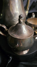 将图片加载到图库查看器，Vintage Silver-Plated Coffee &amp; Tea Service Set – Unmarked 3-Piece Collection with Ornate Handles and Timeless Patina
