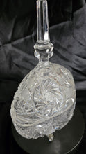 Load image into Gallery viewer, Hand-Cut Lead Crystal Candy Dish with Lid in Sparkling Form
