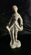 Load image into Gallery viewer, Vintage Victorian-Style Porcelain Gentleman Figurine with Gold Trim – Aristocratic Elegance, c. Mid-Century Japan
