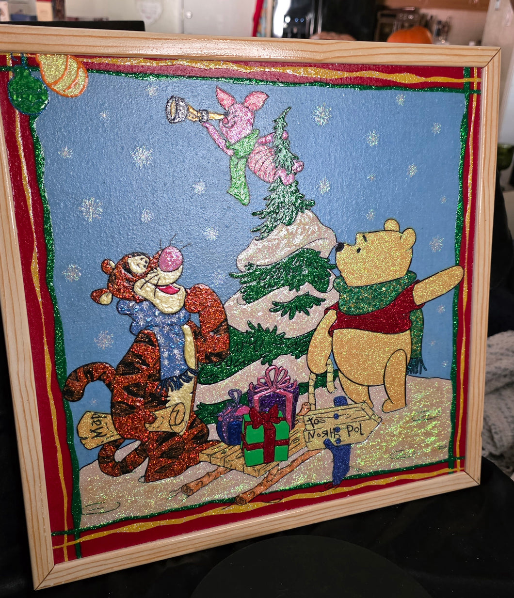 Winnie-the-Pooh, Tigger & Piglet Holiday Glitter Art — 17