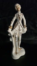 Load image into Gallery viewer, Vintage Victorian-Style Porcelain Gentleman Figurine with Gold Trim – Aristocratic Elegance, c. Mid-Century Japan
