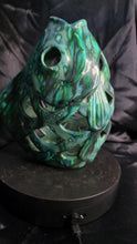 Load image into Gallery viewer, Vintage Glazed Ceramic Fish Lantern | Ocean-Inspired Art Pottery Candle Holder
