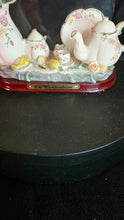 将图片加载到图库查看器，CK Collection Glass-Back Tea Service Quartz Clock — Hand-Painted Roses &amp; Lemons Still Life
