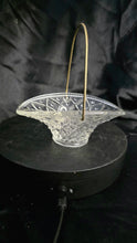 Load image into Gallery viewer, Avon Vintage Clear Pressed Glass Basket with Gold Metal Handle
