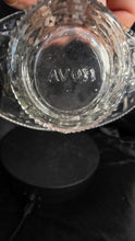Load image into Gallery viewer, Avon Vintage Clear Pressed Glass Basket with Gold Metal Handle
