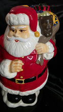 Cargar imagen en el visor de la galería, Vintage Santa Claus Cookie Jar with Toy Sack - Christmas Holiday Canister
