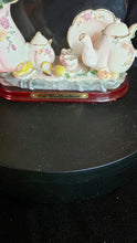 将图片加载到图库查看器，CK Collection Glass-Back Tea Service Quartz Clock — Hand-Painted Roses &amp; Lemons Still Life
