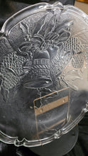 Load image into Gallery viewer, Vintage Arcoroc France Embossed Christmas Bell Glass Platter - Elegant Holiday Design
