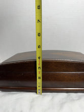 Load image into Gallery viewer, Vintage Wooden Jewelry Box with Mirror Lid &amp; Removable Organizer Tray
