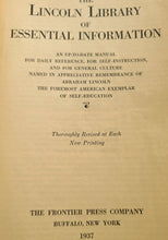 Cargar imagen en el visor de la galería, Lincoln Library of Essential Information
