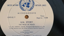गैलरी व्यूवर में इमेज लोड करें, U.N. Story &quot;The Price of Peace&quot; by United Nations Radio 1952 Vinyl
