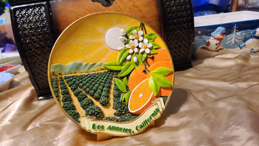 Collector Plate Los Angeles Citrus Orange