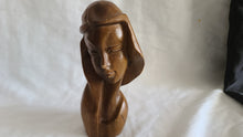 将图片加载到图库查看器，Virgin Mother Mary Wood Sculpture Figurine
