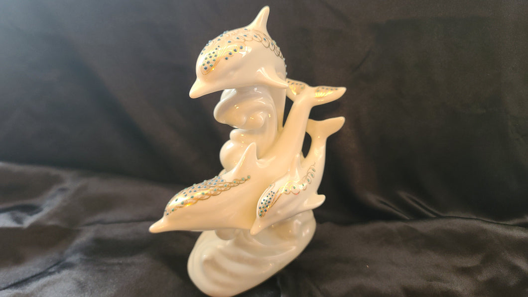 Lenox China Jewels Collection Frolicking Dolphins