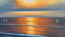 Cargar imagen en el visor de la galería, Sunset Ocean Painting by Lynn
