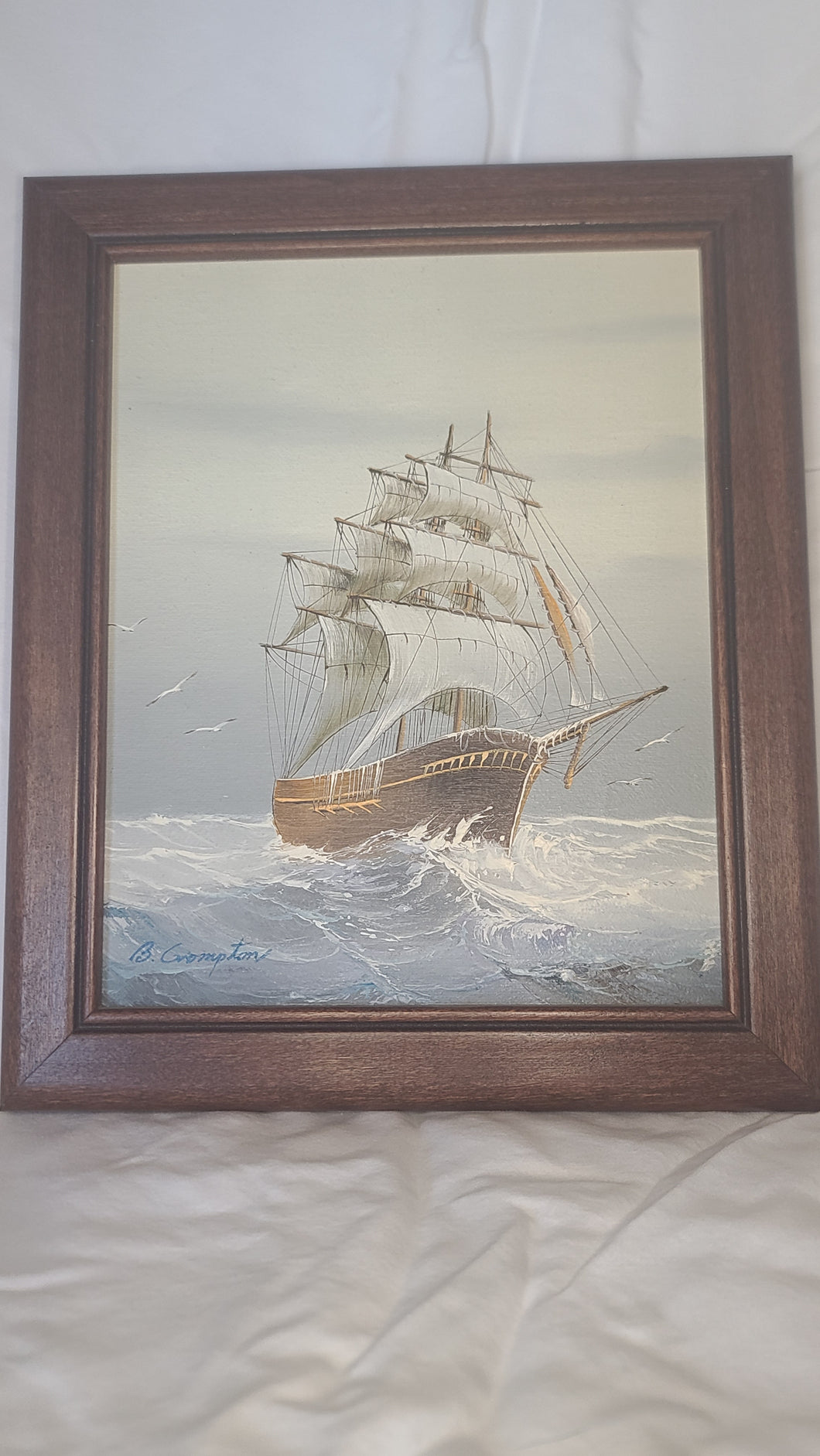 Sailboat Painting by B. Crompton