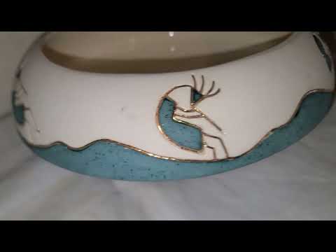 Kokopelli Handcrafted Ceramic Pottery by S Bauer