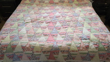 Load image into Gallery viewer, Vintage Handmade Quilt 93in x 84in

