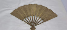 Cargar imagen en el visor de la galería, Solid Brass Vintage Mid Century Etched Oriental Fan
