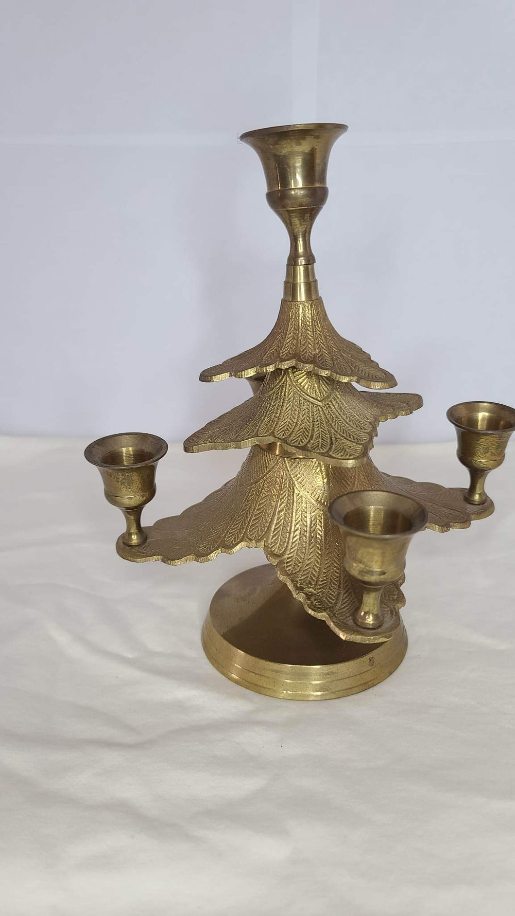 Vintage Solid Brass Candleholder Made in India