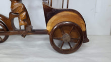 Load image into Gallery viewer, Handmade Wood Carved Asian Tuk Tuk Sculpture
